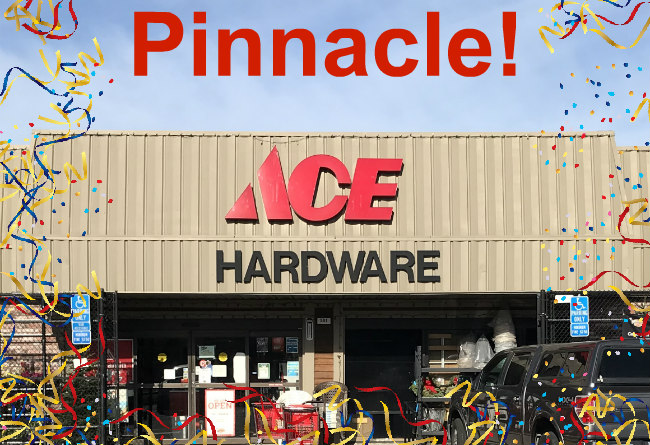 We again won the Pinnacle award from Ace Hardware!